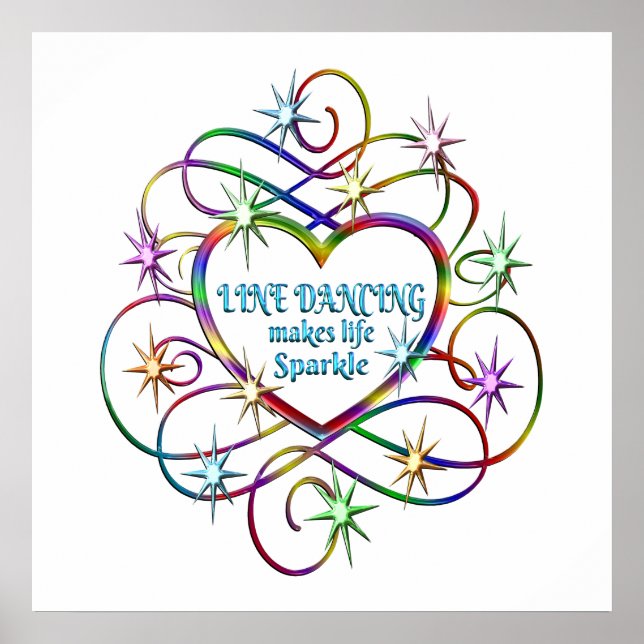 Line Dancing Makes Life Sparkle Poster (Front)