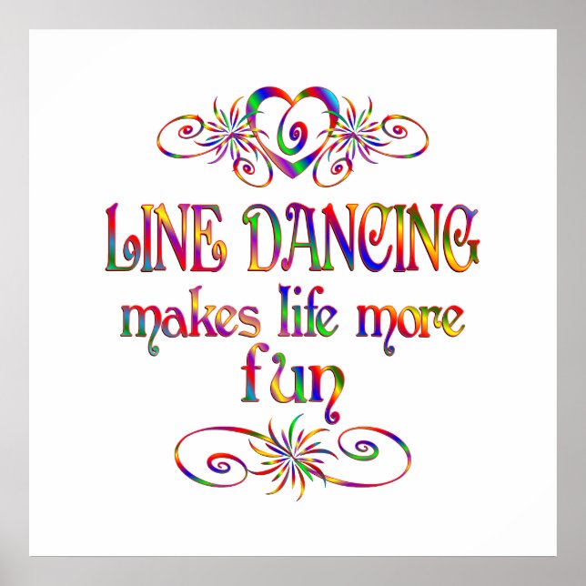 Line Dancing More Fun Poster (Front)