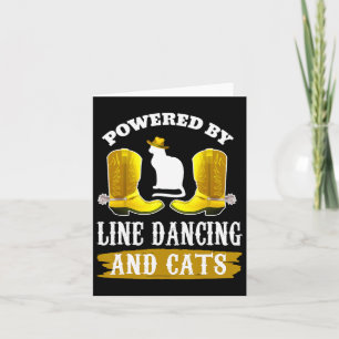 Line Dancing Shirt Funny Cat Lover Country Music L Card