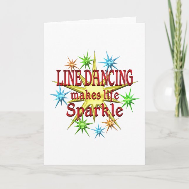 Line Dancing Sparkles Card (Front)