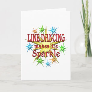 Line Dancing Sparkles Card