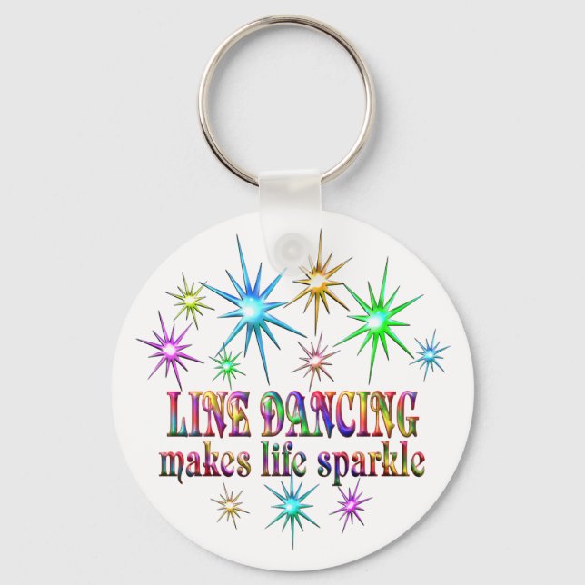 Line Dancing Sparkles Keychain (Front)