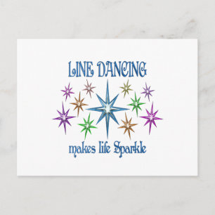 Line Dancing Sparkles Postcard