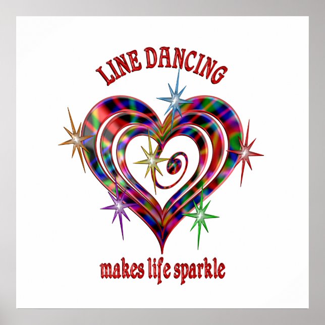 Line Dancing Sparkles Poster (Front)