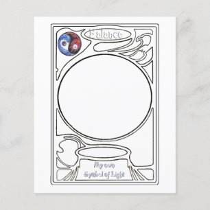 Line drawing design - balance flyer