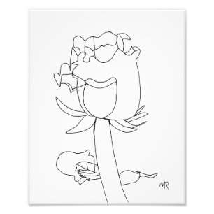 Line Drawing Flower Print