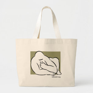 Line drawing of Ishmael. Large Tote Bag