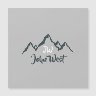 Line drawn mountain range personalizable monogram