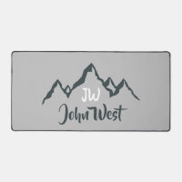 Line drawn mountain range personalizable monogram