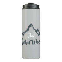 Line drawn mountain range personalizable monogram
