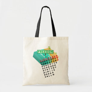Line drawn tote bag