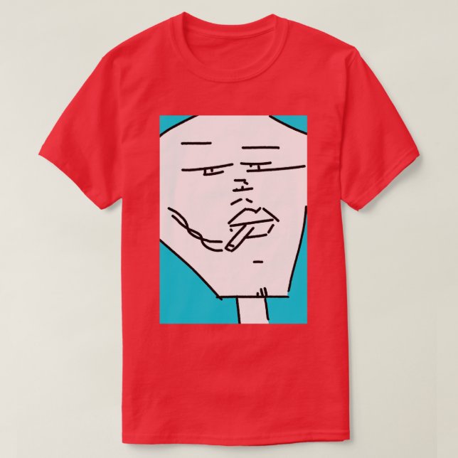 Line Face Skater T-Shirt (Design Front)
