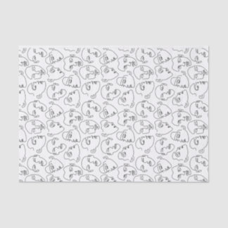 Line Faces Tissue Paper