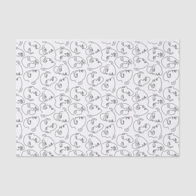 Line Faces Tissue Paper (Front)