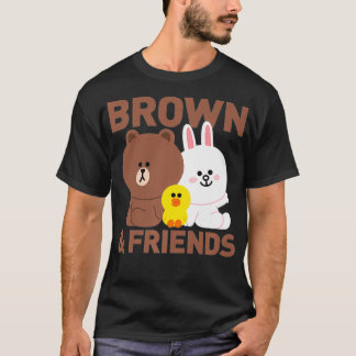Line Friends Brown & Friends Trio Premium  T-Shirt