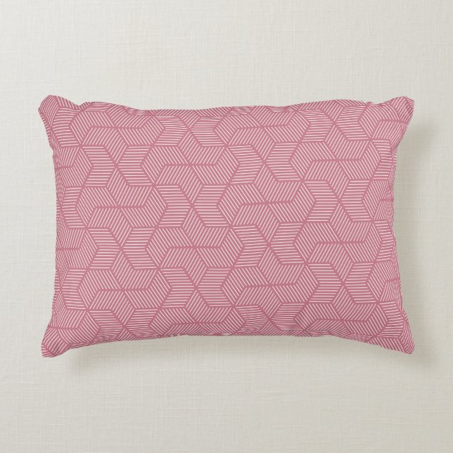 Line Geometry: Modern Vintage Texture Accent Pillow (Front)
