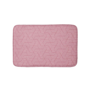 Line Geometry: Modern Vintage Texture Bath Mat