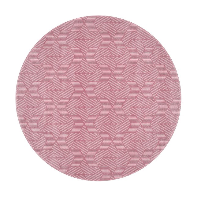 Line Geometry: Modern Vintage Texture Cutting Board (Front)