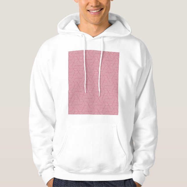 Line Geometry: Modern Vintage Texture Hoodie (Front)