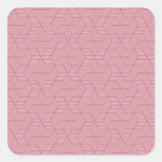 Line Geometry: Modern Vintage Texture Square Sticker