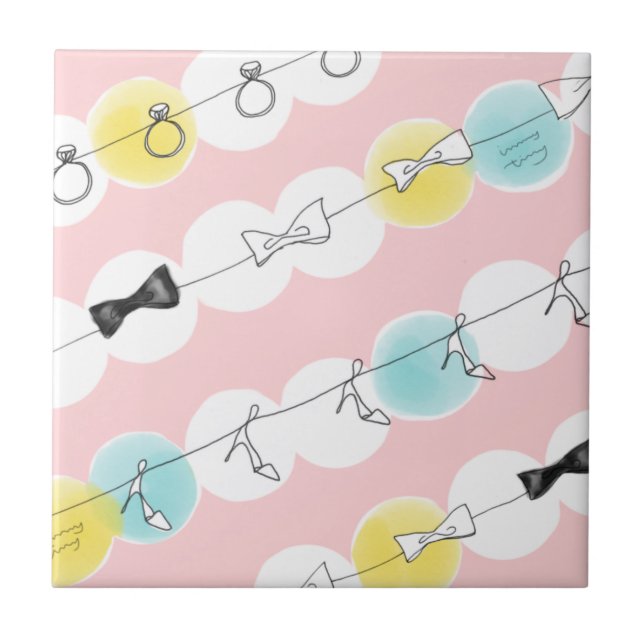 Line Line Ribbon Shoes Tile (Front)