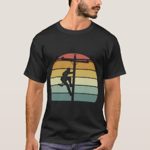 Line Line Worker Utility Pole Line T-Shirt