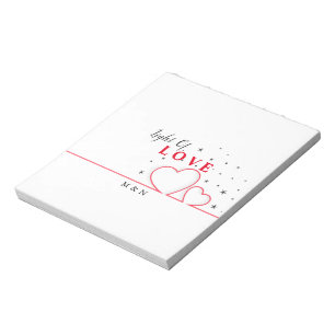Line Of Hearts Light Of Love  Notepad