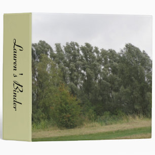 Line of Leaning Trees Landscape Custom Binder