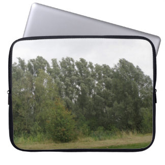 Line of Leaning Trees Landscape Laptop Sleeve