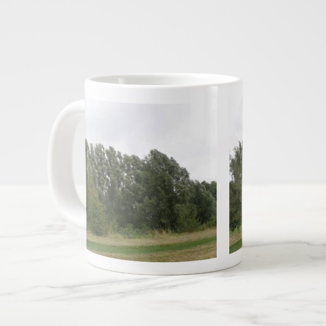 Line of Leaning Trees Landscape Mug (Front Left)