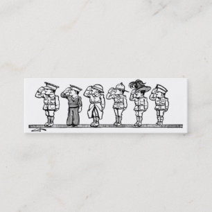 Line of Military Men Calling Card