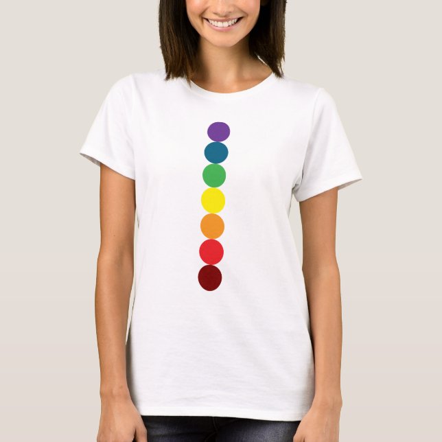 line of rainbow circle chakra T-Shirt (Front)