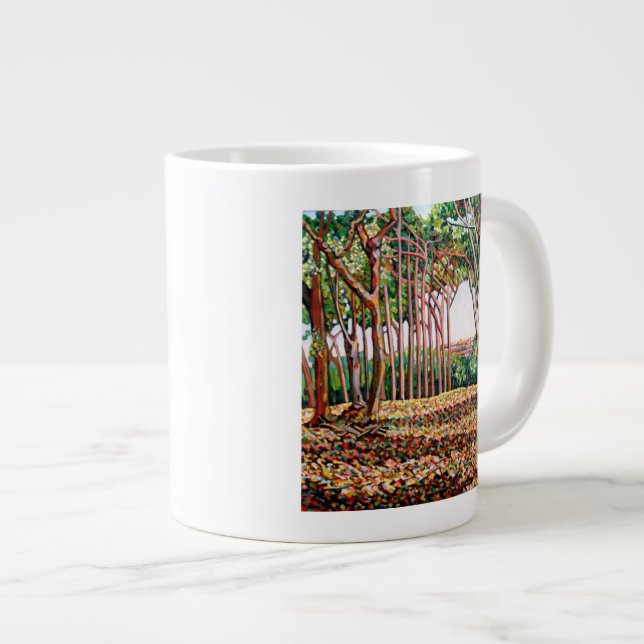 Line of Trees 2009 Large Coffee Mug (Front Right)