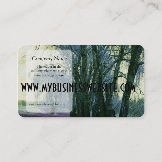 Line of Weeping Willow Trees Business Card (Front)