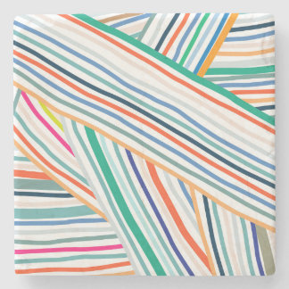 Line Pattern Stone Coaster