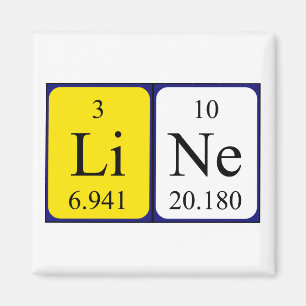 Line periodic table name magnet