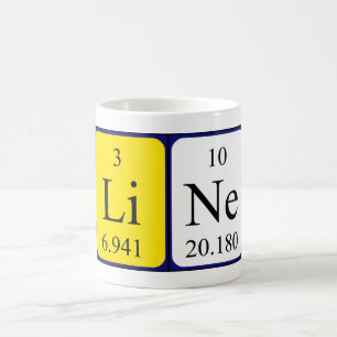 Line periodic table name mug