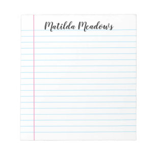 Line Personalized  Notepad