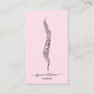 Line Pink Spine vertebrae orthopedic doctors Business Card