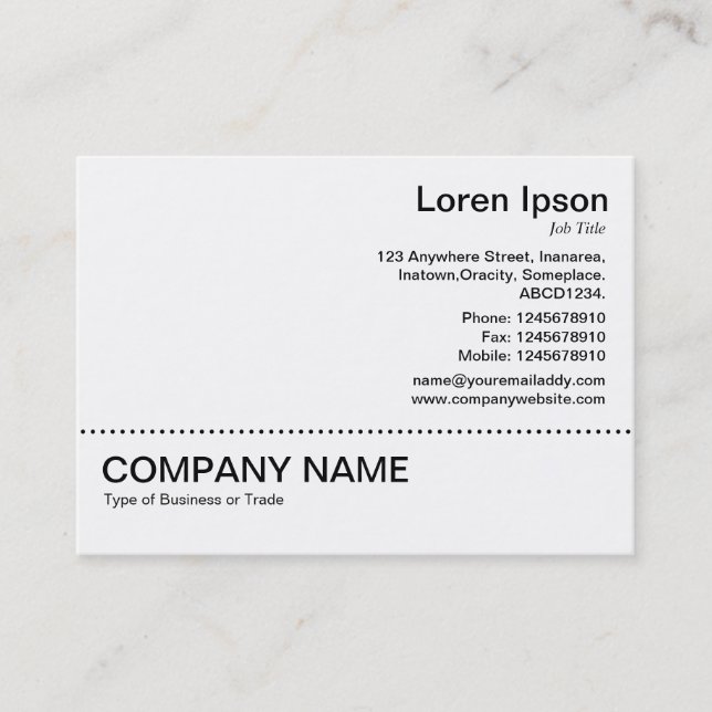 Line v2 - Black on White Business Card (Front)