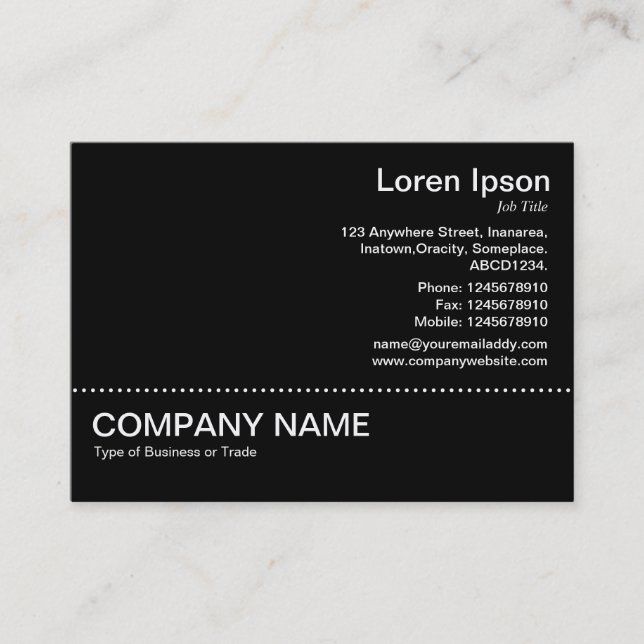 Line v2 - Black on White Business Card (Front)