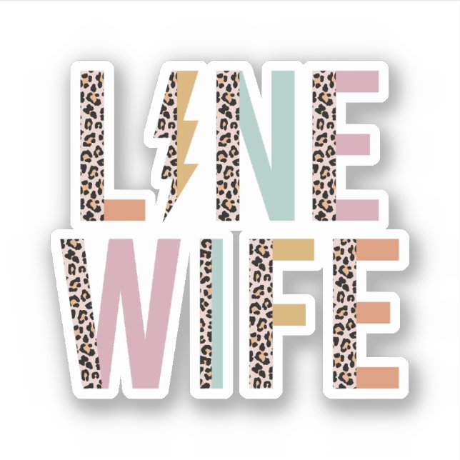 Line Wife Gift, Lineman Wife Leopard (Front)