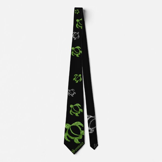 LineA Camo Somoa Abstract Honu Tie (Front)