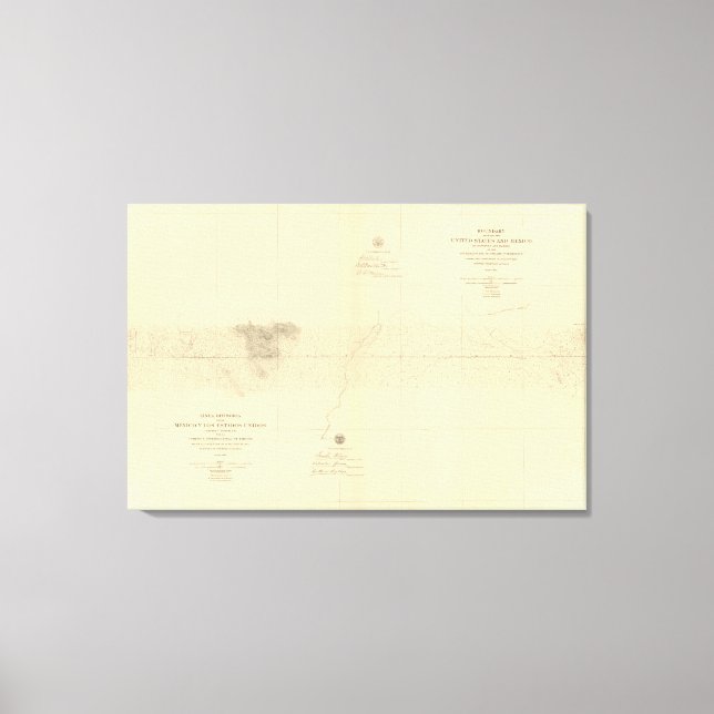 Linea Divisoria Entre Mexico 7 Canvas Print (Front)