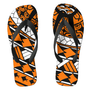 LineA Polynesian Tattoo Flip Flops