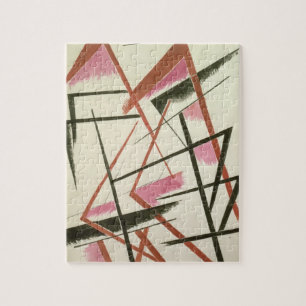 Linear Construction, c.1921 (gouache on paper) Jigsaw Puzzle