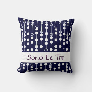 Linear Dot #1 @ SonoLeTre with monogram Throw Pillow