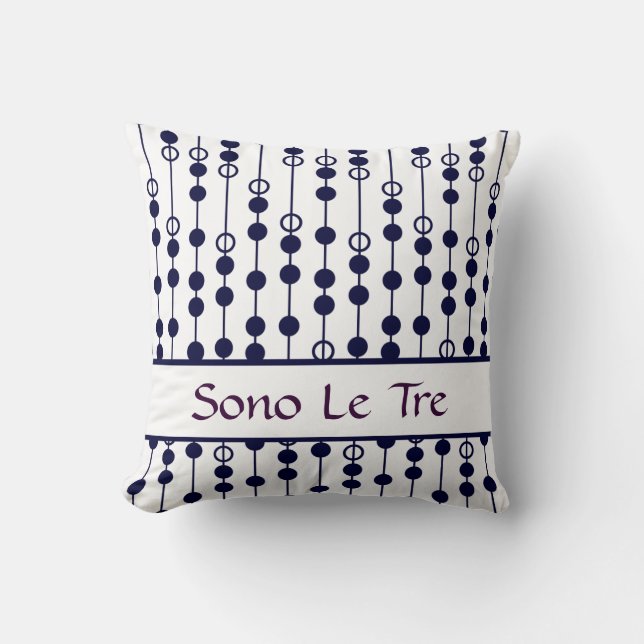 Linear Dot #2 @ SonoLeTre Throw Pillow (Front)