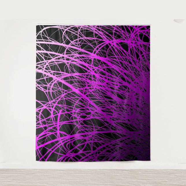 Linear Explosion Purple  -Tapestry Tapestry (Front)