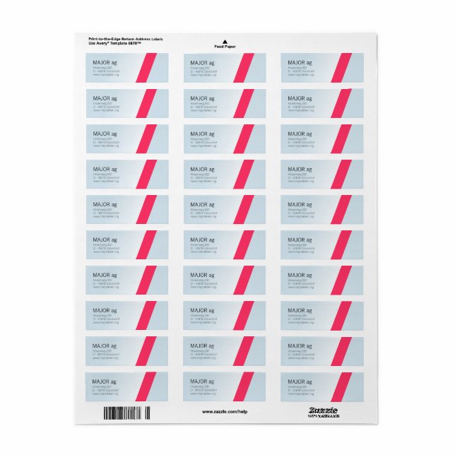 Linear Modular Minimal Branding Coral (Full Sheet)